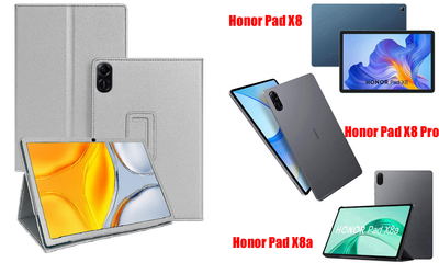 Чехол-подставка CRAYTON для Honor Pad X8, Pad X8 Pro, Pad X8a – стиль, защита и ручная сборка, цвет Серебро