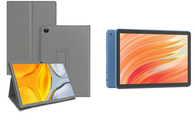 Чехол-подставка CRAYTON для Amazon Fire HD 10 (13th gen) – стиль, защита и ручная сборка, цвет Серый тм