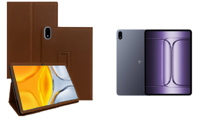 Чехол-подставка CRAYTON для OnePlus Pad 3 – стиль, защита и ручная сборка, цвет Коричневый св