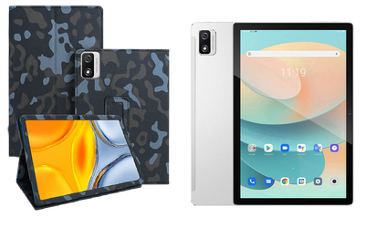 Чехол-подставка CRAYTON для Blackview Tab 12, 12 Pro – стиль, защита и ручная сборка, цвет Хаки зима