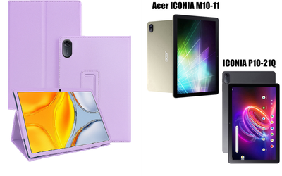 Чехол-подставка CRAYTON для Acer ICONIA M10-11, ICONIA P10-21Q – стиль, защита и ручная сборка, цвет Фиолетовый