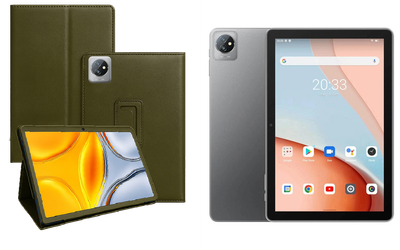 Чехол-подставка CRAYTON для Blackview Tab 7, Tab 7 Pro – стиль, защита и ручная сборка, цвет Оливковый