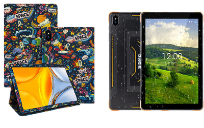 Чехол-подставка CRAYTON для Sigma mobile TAB A1033 X-treme – стиль, защита и ручная сборка, цвет Космос
