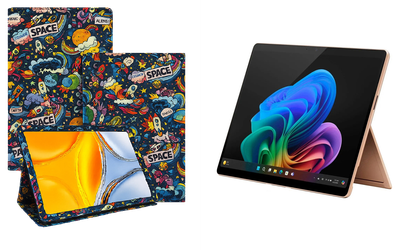 Чехол-подставка CRAYTON для Microsoft Surface Pro 10, Pro 11, Pro 11 X Elite – стиль, защита и ручная сборка, цвет Космос