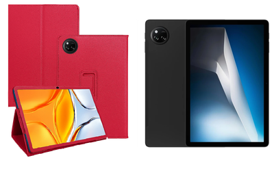 Чехол-подставка CRAYTON для DOOGEE Tab A9 Pro+ – стиль, защита и ручная сборка, цвет Малиновый