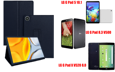 Чохол-підставка CRAYTON для LG G Pad 5 10.1, Pad 8.3, Pad X 8.0 – стиль, захист і ручна збірка, колір Синій тм