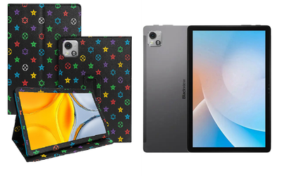 Чехол-подставка CRAYTON для Blackview Tab 13, Tab 13 Pro – стиль, защита и ручная сборка, цвет Л черный