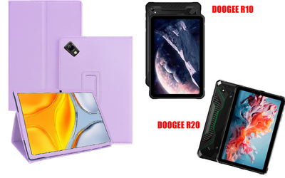 Чехол-подставка CRAYTON для DOOGEE R10, DOOGEE R20 – стиль, защита и ручная сборка, цвет Фиолетовый