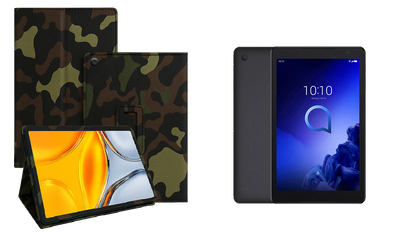 Чехол-подставка CRAYTON для Alcatel 3T 10 (2020) – стиль, защита и ручная сборка, цвет Хаки тм