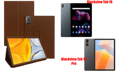 Чехол-подставка CRAYTON для Blackview Tab 16, Tab 16 Pro – стиль, защита и ручная сборка, цвет Коричневый св