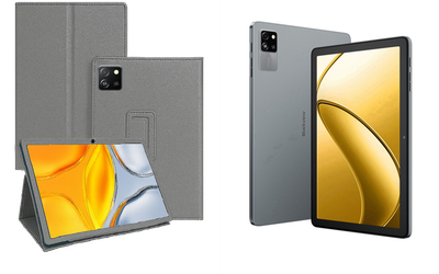 Чехол-подставка CRAYTON для Blackview Tab 60, Tab 60 Pro – стиль, защита и ручная сборка, цвет Серый тм