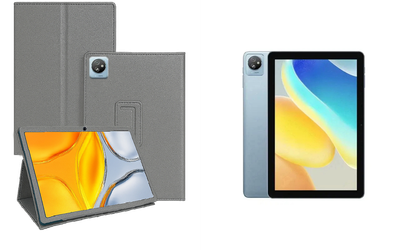 Чехол-подставка CRAYTON для Blackview TAB 30 – стиль, защита и ручная сборка, цвет Серый тм