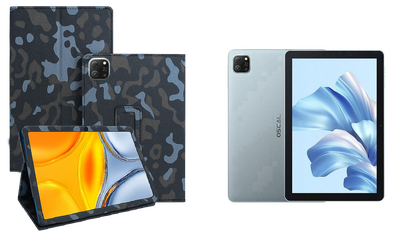 Чехол-подставка CRAYTON для Blackview Oscal Pad 60 – стиль, защита и ручная сборка, цвет Хаки зима
