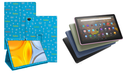 Чехол-подставка CRAYTON для Amazon Fire HD 10 (11th gen. 2021) – стиль, защита и ручная сборка, цвет Фэшн синий