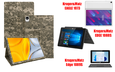 Чехол-подставка CRAYTON для Kruger&Matz EAGLE 1073, EDGE 1088S, Edge 1089S – стиль, защита и ручная сборка, цвет Пиксель М14