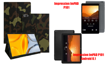 Чехол-подставка CRAYTON для Impression ImPad P101, ImPAD P101 Android 8.1 – стиль, защита и ручная сборка, цвет Хаки тм
