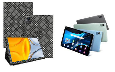 Чехол-подставка CRAYTON для Blackview Oscal Pad 5 – стиль, защита и ручная сборка, цвет Клетка