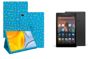 Чехол-подставка CRAYTON для Amazon Fire HD 8 2017 – стиль, защита и ручная сборка, цвет Фэшн синий