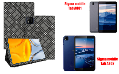 Чехол-подставка CRAYTON для Sigma mobile Tab A801, Tab A802 – стиль, защита и ручная сборка, цвет Клетка