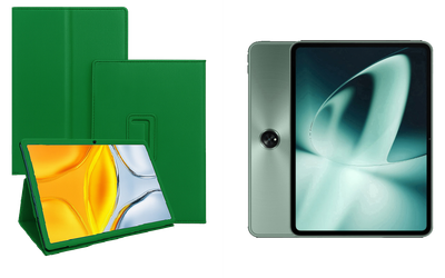 Чехол-подставка CRAYTON для OnePlus Pad, Pad 2, Pad Go, Pad Pro – стиль, защита и ручная сборка, цвет Зеленый тм