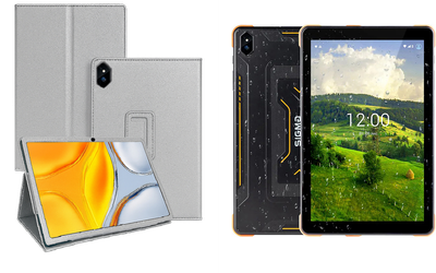 Чехол-подставка CRAYTON для Sigma mobile TAB A1033 X-treme – стиль, защита и ручная сборка, цвет Серебро