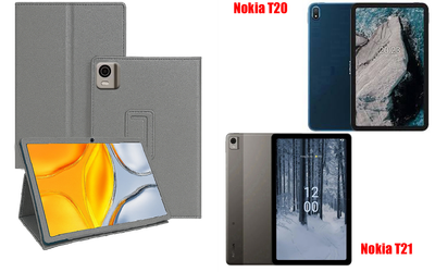 Чехол-подставка CRAYTON для Nokia T20, Nokia T21 – стиль, защита и ручная сборка, цвет Серый тм