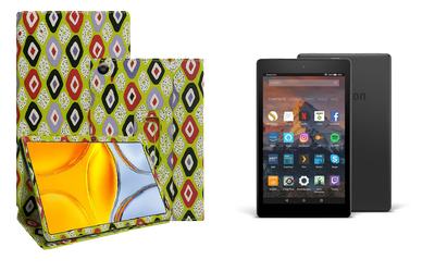 Чехол-подставка CRAYTON для Amazon Fire HD 8 2017 – стиль, защита и ручная сборка, цвет Камни