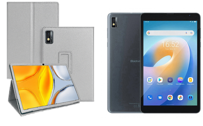 Чехол-подставка CRAYTON для Blackview Tab 6 – стиль, защита и ручная сборка, цвет Серебро