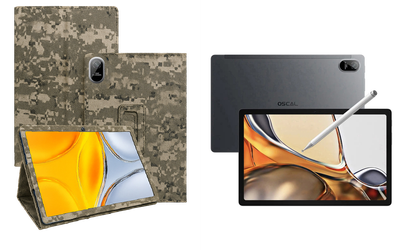 Чехол-подставка CRAYTON для Blackview Oscal Pad 15 – стиль, защита и ручная сборка, цвет Пиксель М14