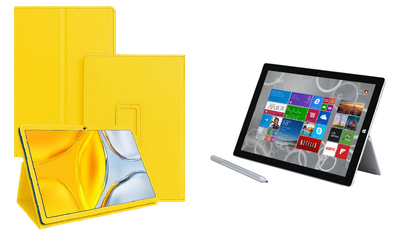 Чехол-подставка CRAYTON для Microsoft Surface Pro 2, Pro 3, Pro 4 – стиль, защита и ручная сборка, цвет Жёлтый