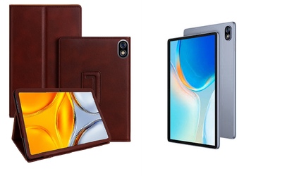 Чехол-подставка CRAYTON для Ulefone Tab W10 – стиль, защита и ручная сборка, цвет Карминовый