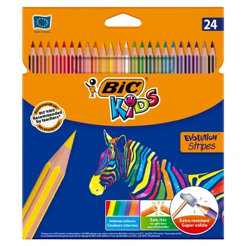 Набор цветных карандашей BIC Kids "Evolution Stripes" 24 шт полосатый корпус (bc950525)
