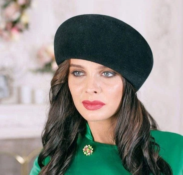 Жіночий фетровий берет Helen Line One size Чорний (319-1)