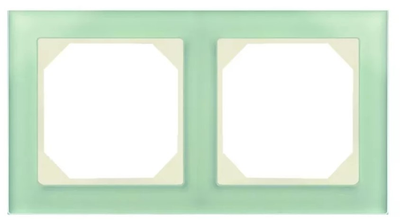 Рамка подвійна Liregus Epsilon Natural matted glass (K14-245-02 E/NG)