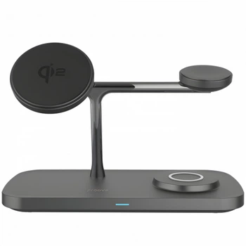 Беспроводное зарядное устройство Proove Magnetic Field Pro 3-in-1 15W Black (WSMP15002001)
