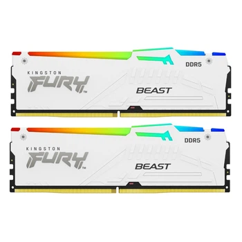 Модуль пам'яті для комп'ютера DDR5 32GB (2x16GB) 6800 MHz Beast White RGB XMP Kingston Fury (ex.Hype