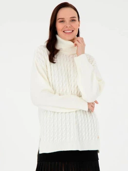 Светр в'язаний теплий оверсайз жіночий Pierre Cardin G022SZ0TK-000-2106109 L Бежевий (8683858373056)