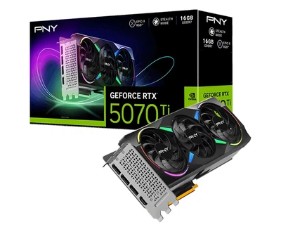 Відеокарта PNY GeForce RTX 5070 Ti ARGB OC 16GB GDDR7 DLSS4 (VCG5070T16TFXXPB1-O)