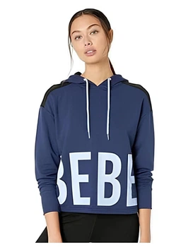 Летнее худи с перфорацией на плечах и спине Bebe Cropped Block Logo Top Color: Sapphire Blue (100690331) L
