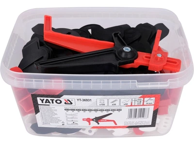 System poziomowania płytek Yato YT-36931 Y 1 mm Zestaw 100 szt +50 szt +50 szt + szczypce (5906083124983)