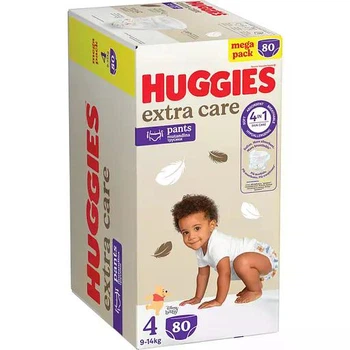 Підгузки-трусики Huggies Extra Care Pants розмір 4 (9-14 кг), 80 шт