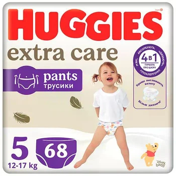 Підгузки-трусики Huggies Extra Care Pants розмір 5 (12-17 кг), 68 шт