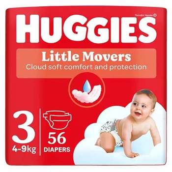 Підгузки Huggies Little Movers Jumbo розмір 3 (4-9 кг), 56 шт
