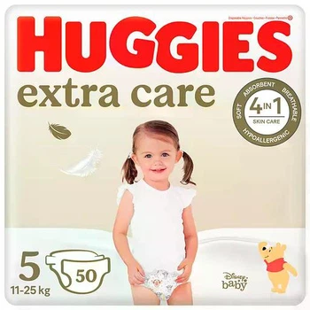Підгузки Huggies Extra Care Jumbo розмір 5 (11-25 кг), 50 шт