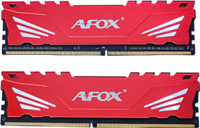 Оперативна память AFOX DDR4-3200 16384MB PC4-25600 (Kit of 2x8192) Gaming Red (AFLD416PH1CAD)