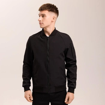 Мужской демисезонный бомбер SoftShell S черный (OWbb3167ba)