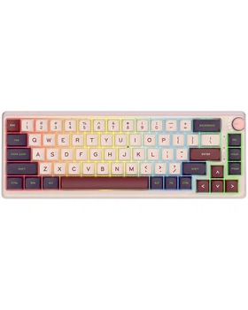 Беспроводная клавиатура KZZI K68 Pro UA/ENG (Rainbow Switch) Nezuko Purple (6977534870475)