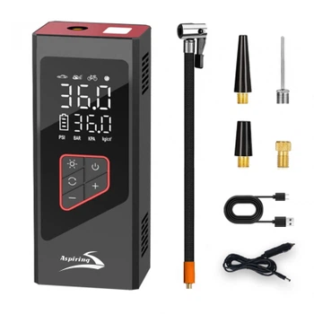 Автомобильный компрессор Aspiring Storm 3 Powerbank 90W, 30 л, портативный насос для авто