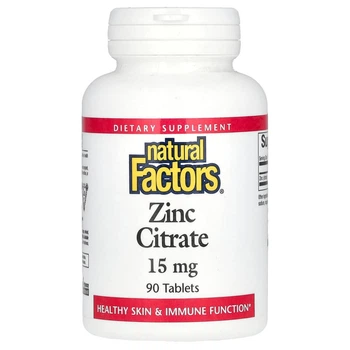 Минералы Natural Factors Цитрат Цинка Zinc Citrate 15 мг 90