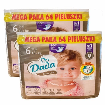 Подгузники с карманом от перетеканий Dada Extra Care 6 16+ кг 128 шт (115350486)